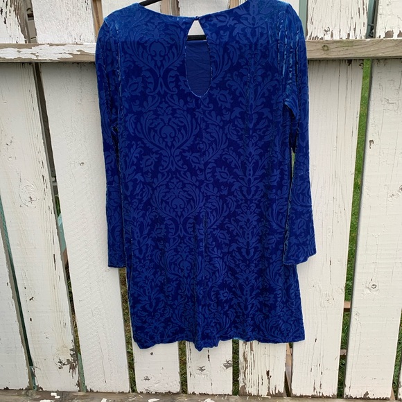 velvet blue dress NEW - Picture 7 of 11